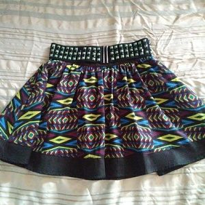 Forever 21 Twist Collection Beaded Belted Skirt